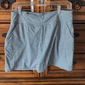 Stripe skort with pockets